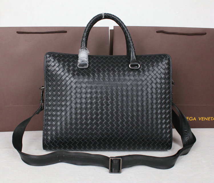 Bottega Veneta intrecciato VN briefcase M80001A black